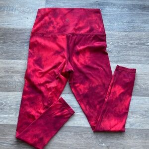 Glyder Red Tie-Dye Leggings